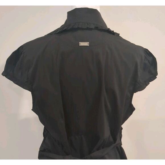 Y2K Vintage G by Guess Black Babydoll Blouse Gothic Whimsigoth Dark Romantic - Picture 6 of 15